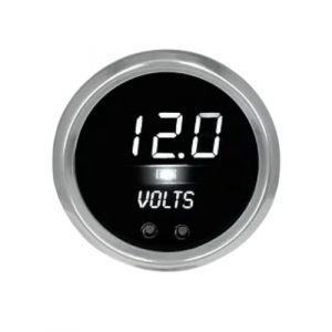 LED Digital Voltmeter 2 5/8" 7.0 to 25.5 Volts (Includes- 2 programmaable Alarms, Activation Switch) Chrome Bezel