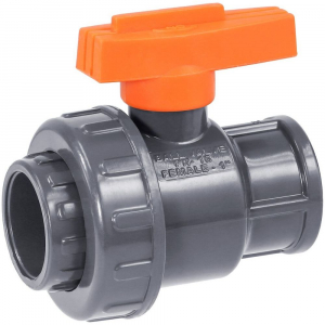 IrrigationKing 1" Single Union PVC Ball Valve Slip/Weld