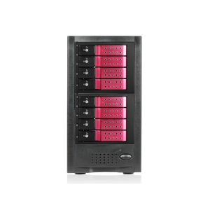 iStarUSA 8-Bay 3.5" SAS/SATA 6.0 Gb/s miniSAS Trayless Hotswap Enclosures - Red (DAGE840DE-2MS) (146671)
