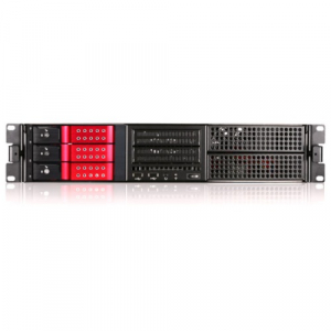 iStarUSA E204L-DE3RD 2U EATX Rugged Rackmount Trayless Hotswap Chassis - Red (Power Supply Not Included) (146700)