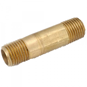 Thrifco 5319086 3/8 inch x 3 inch Brass Nipple