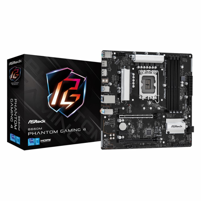 ASRock B660M PHANTOM GAMING 4 Motherboard LGA1700 Max 128GB DDR4