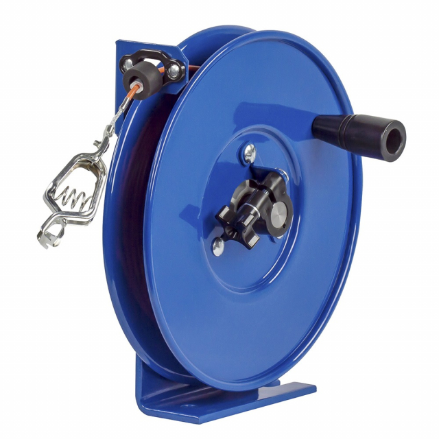 Coxreels SDH-100-1 Hand Crank Cable Reel, 100' Cable, Stainless Steel