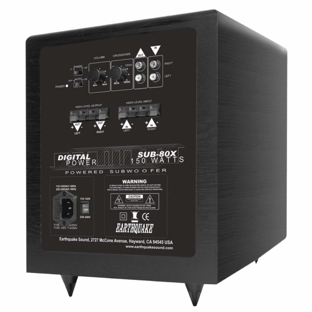 Buy Earthquake Sound SUB80, 8" Subwoofer, Ported and Black Ash