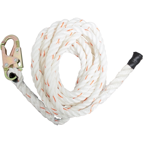 French Creek Production 121-1S-25 5/8x25' Rope Lifeline, with Snap