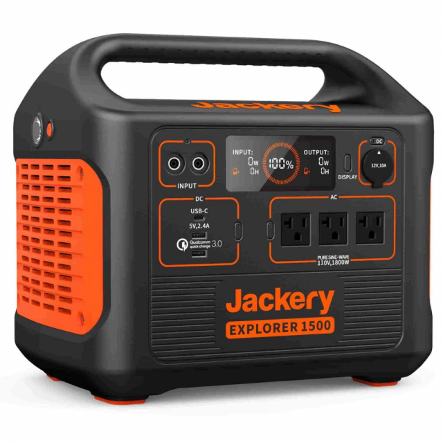 Jackery Explorer 1500, Portable Power Station for Outdoor, 1500Wh