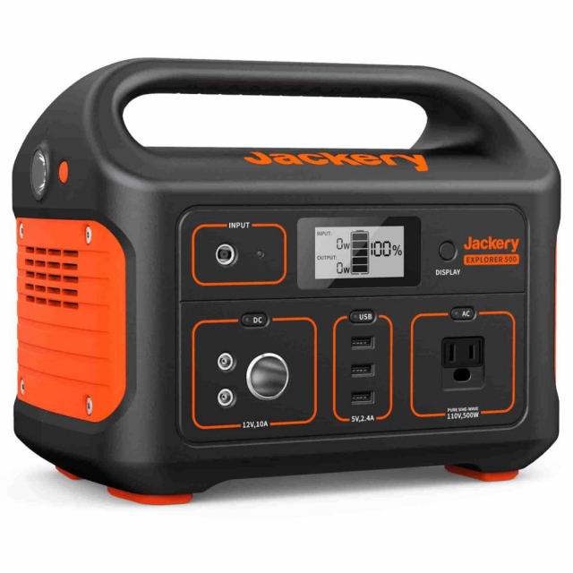Jackery Explorer 500, Portable Power Station for Outdoor, 500Wh