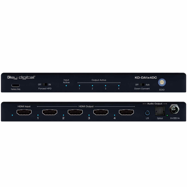 Buy Key Digital KD-DA1x4DC, 4K 18G Output HDMI Splitter