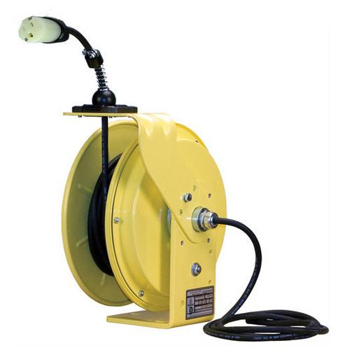 Lind Equipment - LE9030143S1 - 30ft 14/3 SJOW Cable Cord Reel w/ 15A Single Outlet