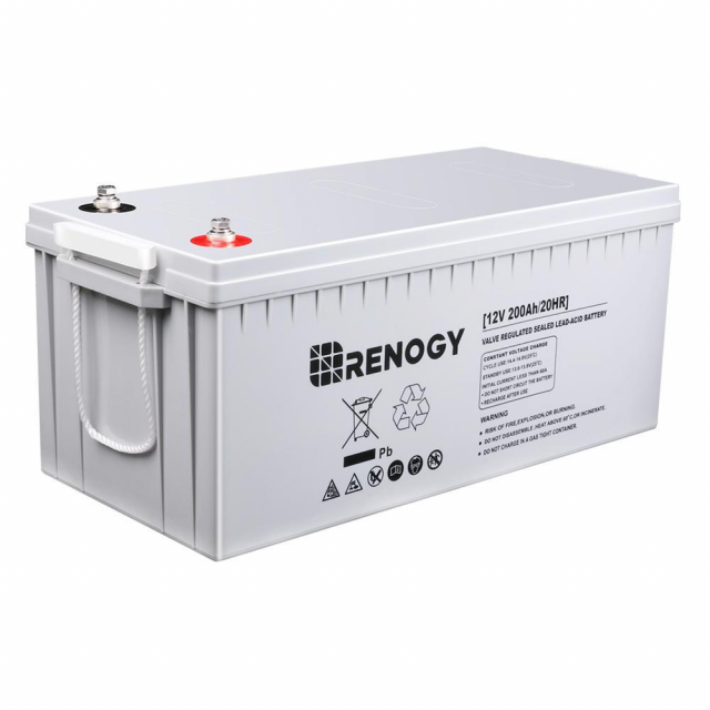 Renogy RNG-BATT-AGM12-200, Deep Cycle AGM Battery, 12V 200Ah