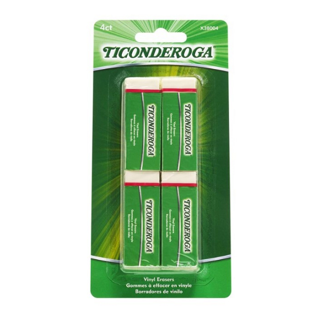 Buy Ticonderoga 38004, White Vinyl Eraser - Prime Buy