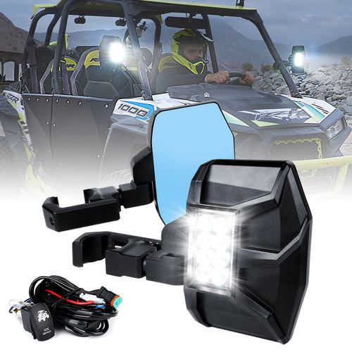 Buy Xprite UTVSMG9, Spider Series UTV Side Mirrors with LED Spot
